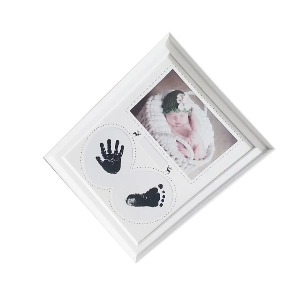 

Фоторамка для новорожденных девочек и мальчиков, отпечаток руки, украшения на память, подарок для детского душа, фоторамка для новорожденных