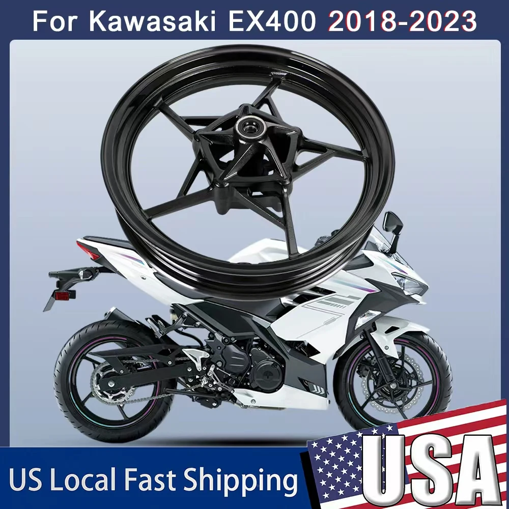 Motorcycle Wheel Rim For Kawasaki NINJA400 EX400 Z400 ABS 2018-2023 Motorcycle Accessories Front Wheel Rim Glossy Black