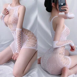 Sexy lingerie Hollow Perspective Deep V-Bag Hip Skirt women fancy underwear 18 sex clothes costumes call of the night sexshop