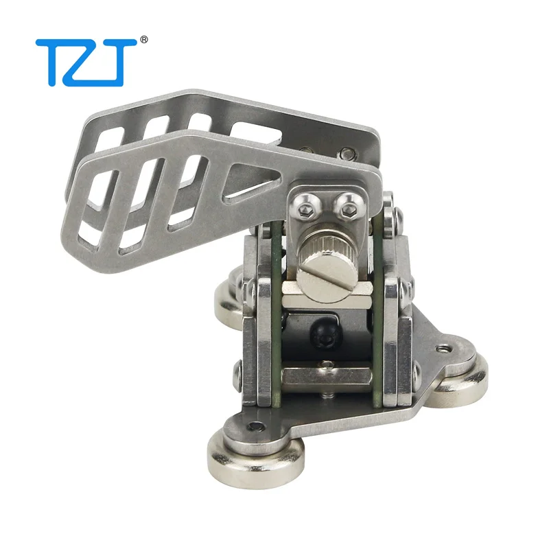 TZT HamGeek HG-K6 2nd Generation Dual-Paddle Morse Key Stainless Steel Automatic CW Key w/ Magnetic Base