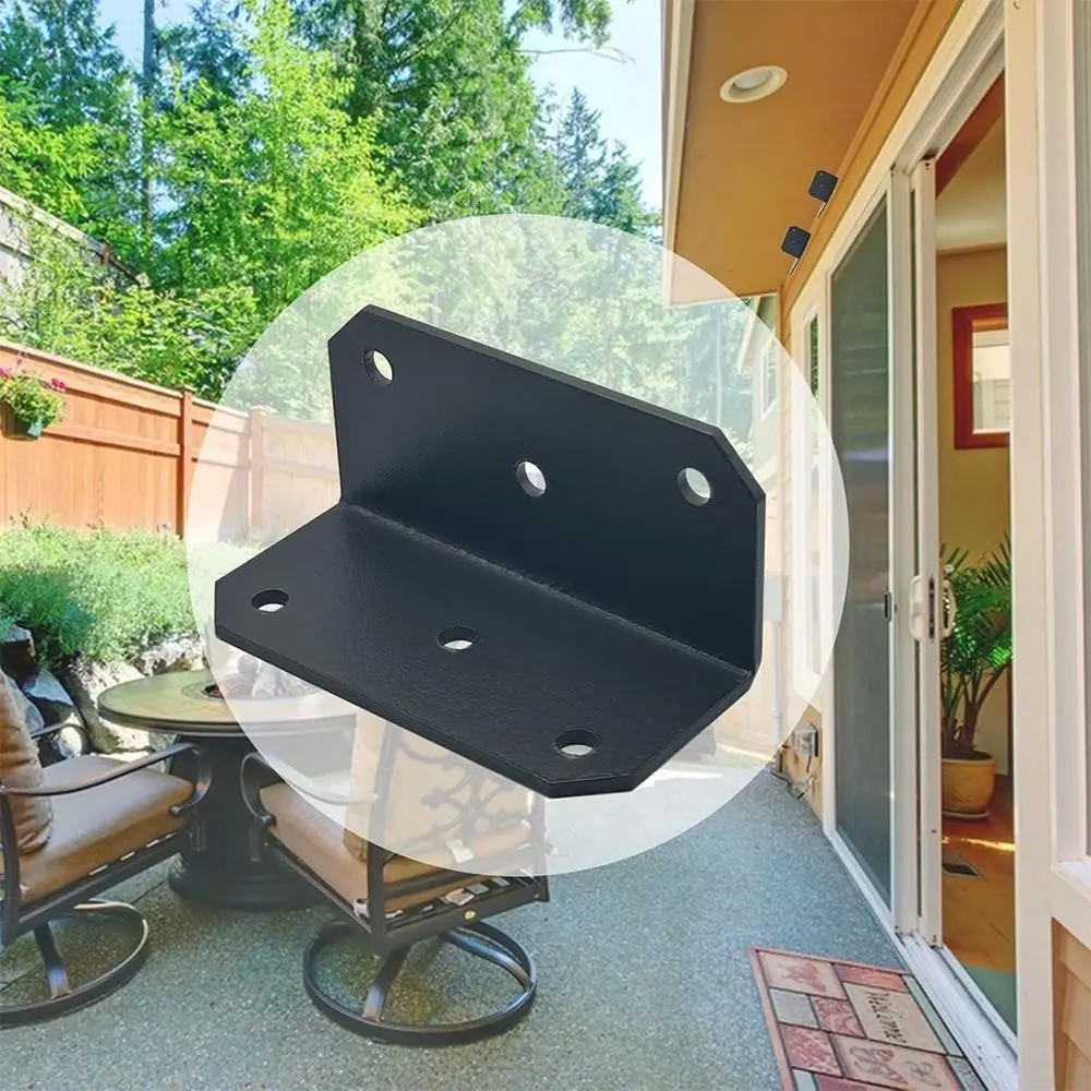 Wood Bracket Strong Metal Right Angle L Bracket Porous Design Enhanced Stability 90 Degree Corner Brace Heavy Duty Bracket Chair