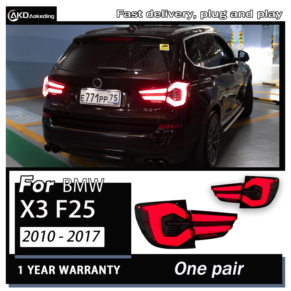 Taillights For BMW X3 F25 LED Rear 2010-2017 Tail Lamp Car Styling DRL Dynamic Turn Signal Reverse Auto Accessories