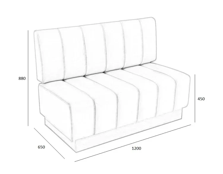 أثاث المطاعم المريح، كشك منجد للجلوس في المطعم