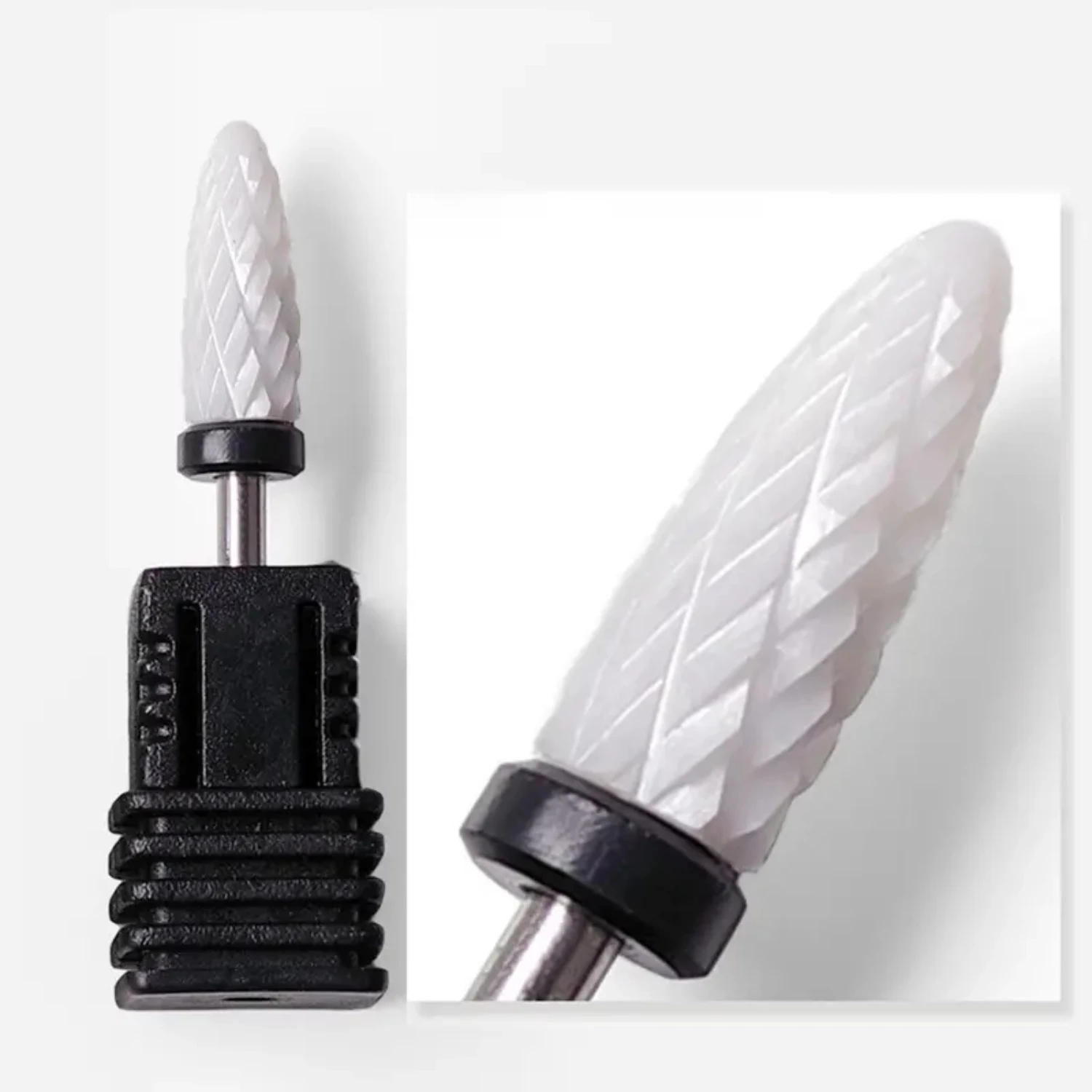 Set professionale di punte per trapano per unghie in ceramica per manicure e pedicure - Punta per lima per unghie premium per cuticole e gel per nail art - Alta