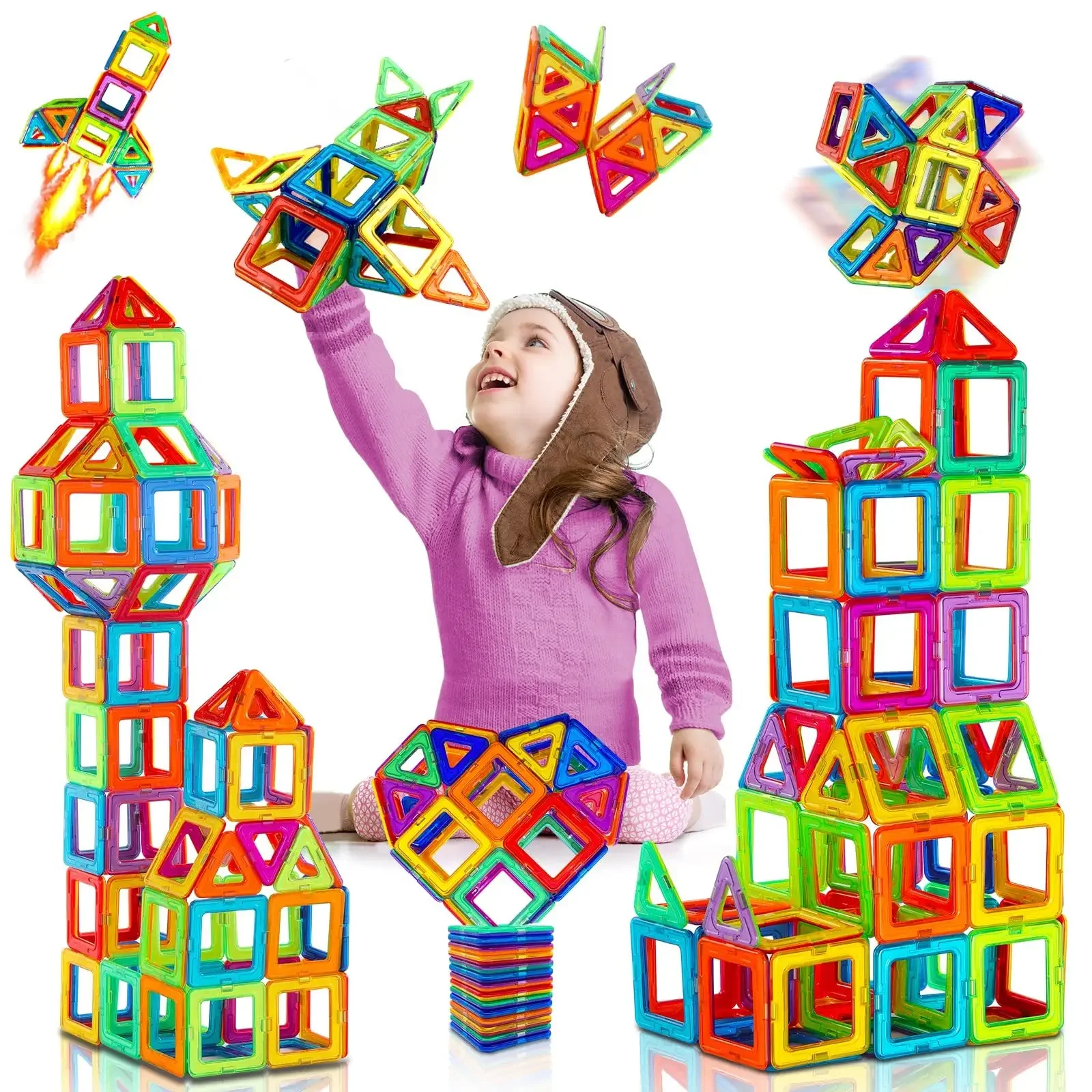 Strong Magnetic Building Blocks Magnets Educational Toys for Kids Designer Construction Set Birthday Gifts for Children DIY Toys