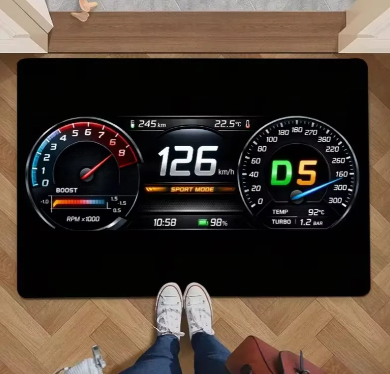 Multi-Scene Decor Fun Pet Grooming Door Mat for Bedroom, Kitchen, Dining Room, Bathroom, Spring Holiday Home Decoration
