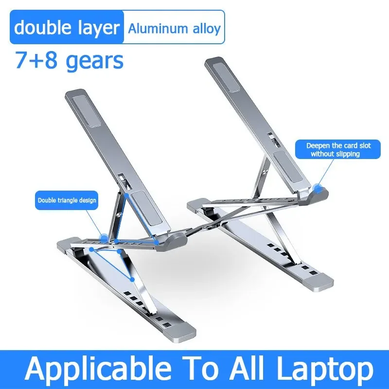 Laptop Stand For Macbook Folding Adjustable Aluminum Computer Pc Tablet Stand Notebook Tablelaptop Holder Heat Dissipation image 6