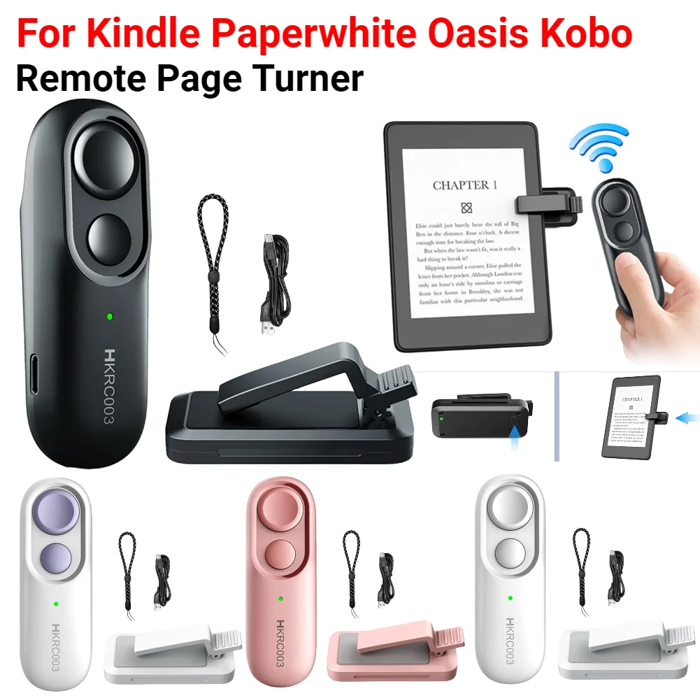 Remote Control Page Turner Camera Camcorder Remote Controls Trigger Camera Shutter Clicker for Kindle Paperwhite Oasis Kobo