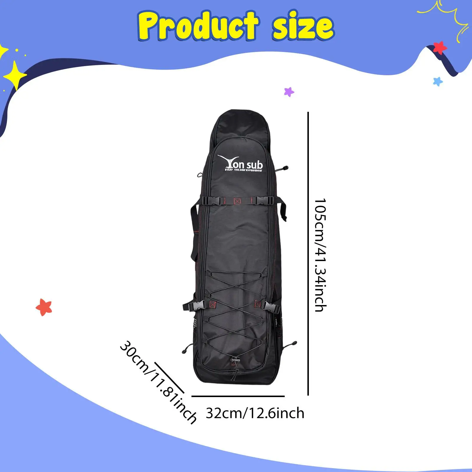 

Diving Storage Bag Nylon Waterproof Backpack with Dry and Wet Compartment for Beach Sports Equipment and Travel