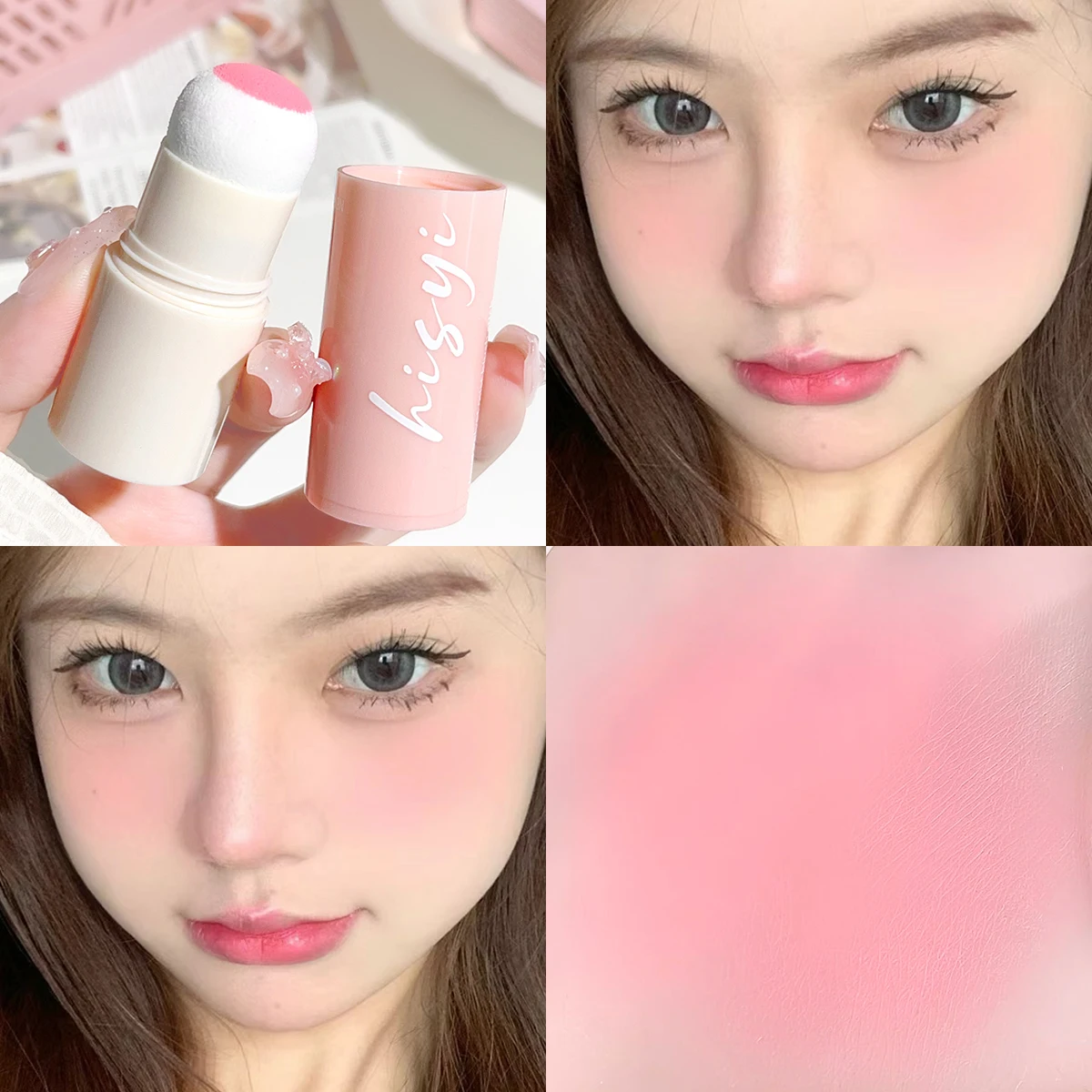 Soft Fog Blush Stick - Energetic Bouncy, Korean Style, Brightening, Dual-use For Lips And Cheeks, Natural Color Vitality Girl