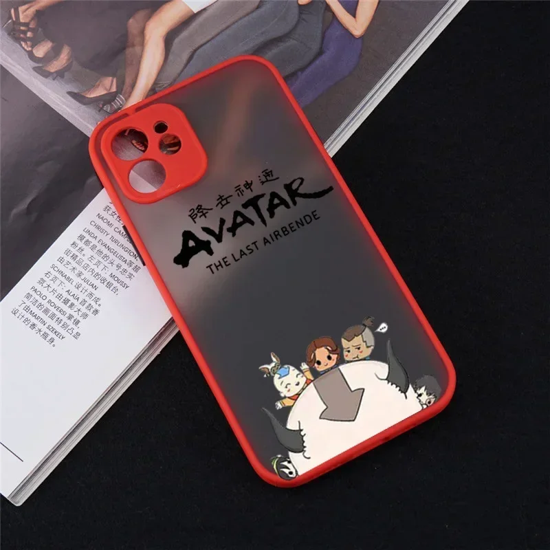 Japan Anime  Avatar the Last Airbender Phone Case For iPhone 11 12 13 14 15 16 Pro Max mini XR SE Plus Hard Matte Cover Fundas