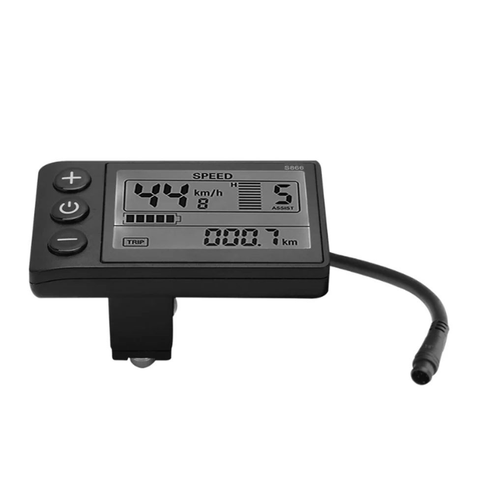 Elektrische Fiets LCD Display Meter 24V 36V 48V Bedieningspaneel LCD Display Met 6 Pins Waterdichte Interface kabel Modificatie Onderdelen