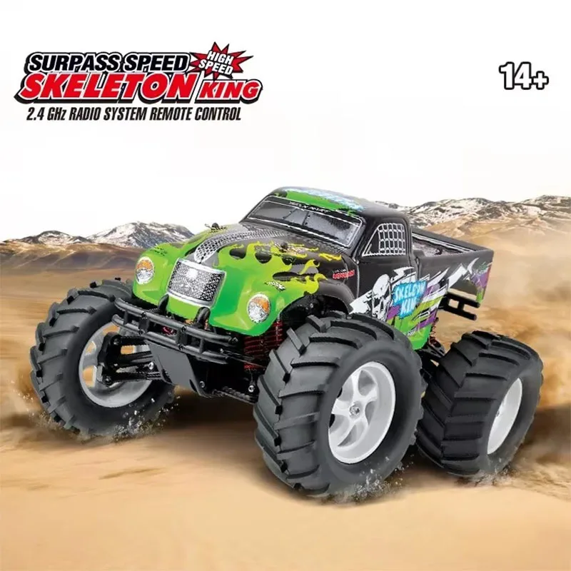 1: 8 Rc Car Skull King Remote-controlled Off-road Climbing Car Four-wheel Drive High-speed Vehicle Model Remote-controlled Toy