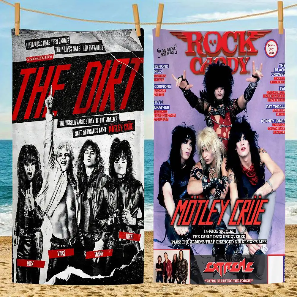 Classic M-Motley Crue Microfiber Printed Beach Towel Mountain Climbing Yoga Beach Swimming Running Absorbent Soft Towel