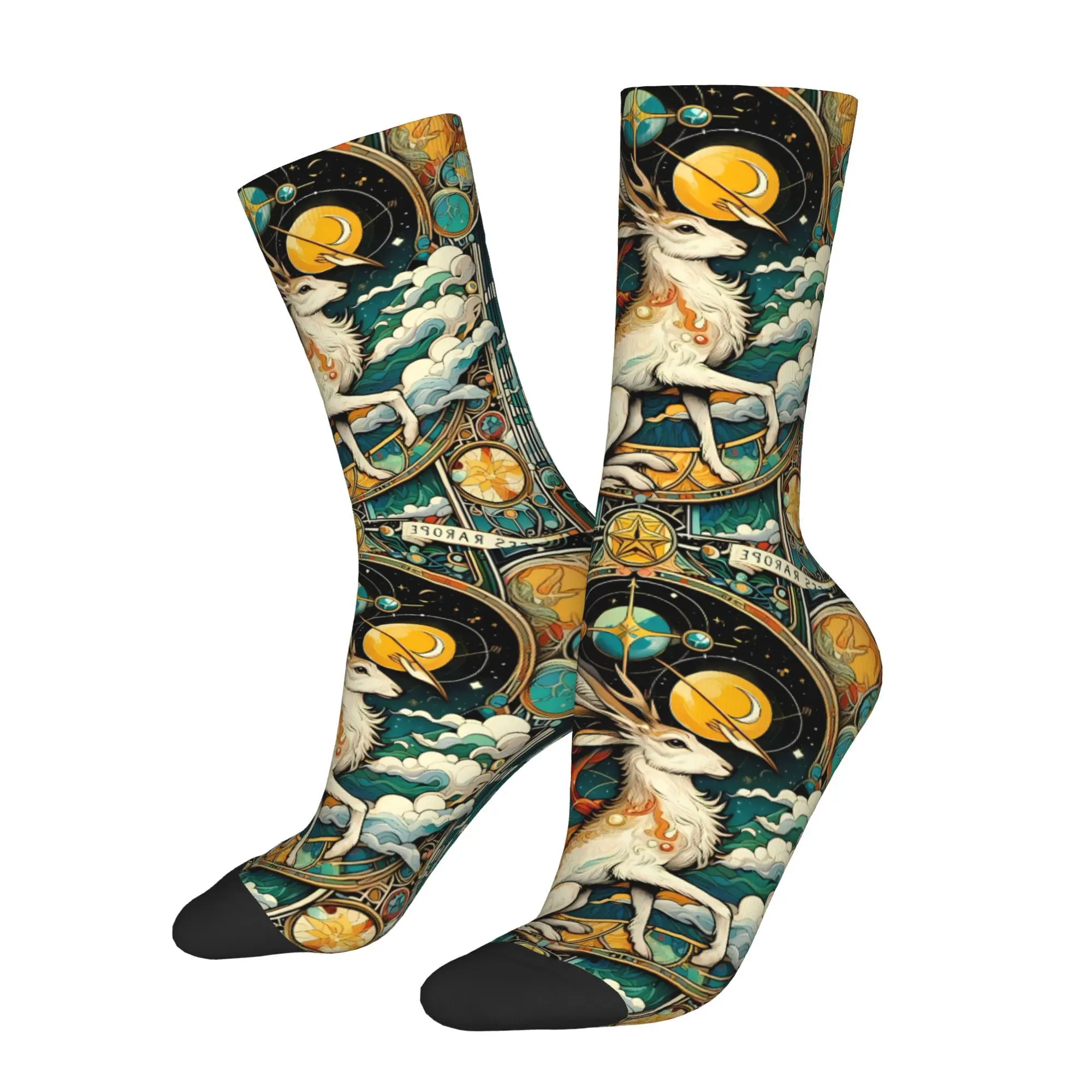 

Fairy Rabbit Sock Printed Man Polyester Fashion