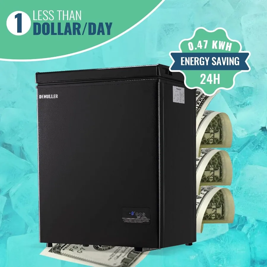 Глубокая морозильная камера 4,0 куб. фута с электронным управлением Отдельностоящие морозильные камеры с 2 подвесными корзинами из нержавеющей стали Мини-морозильная камера Top Op