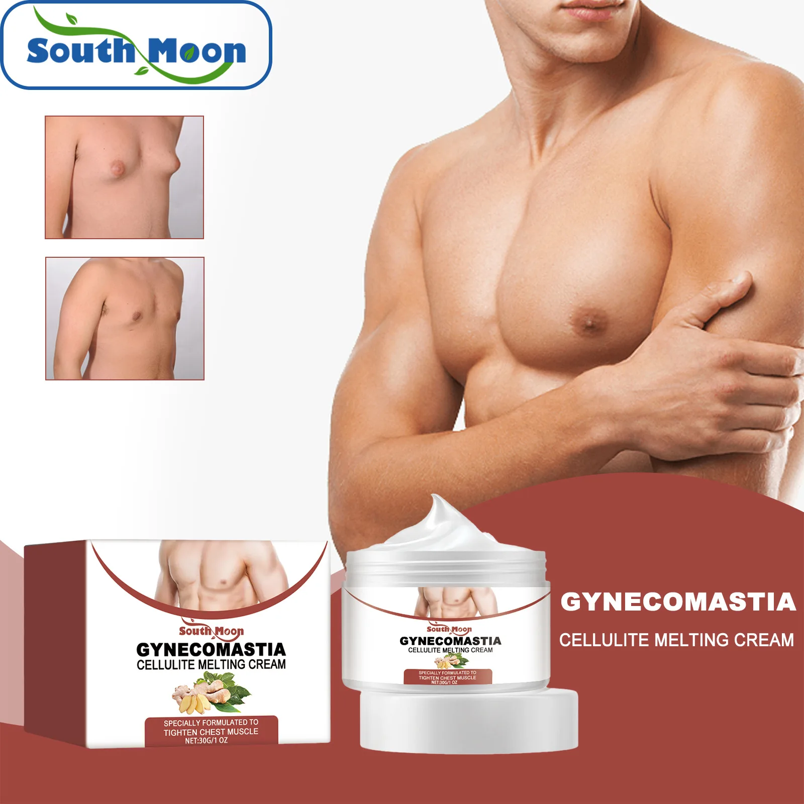 Gynecomastia Firming Cream Effective Shrink Chest Abdominal Fat Reduction Anti Cellulite Men Pectoral Muscle Tightening Ointment