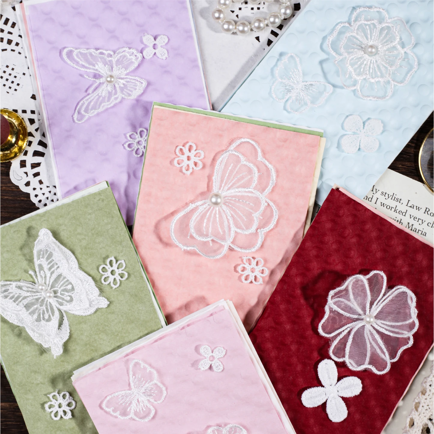 

6packs/LOT pure white series retro paper message memo pad
