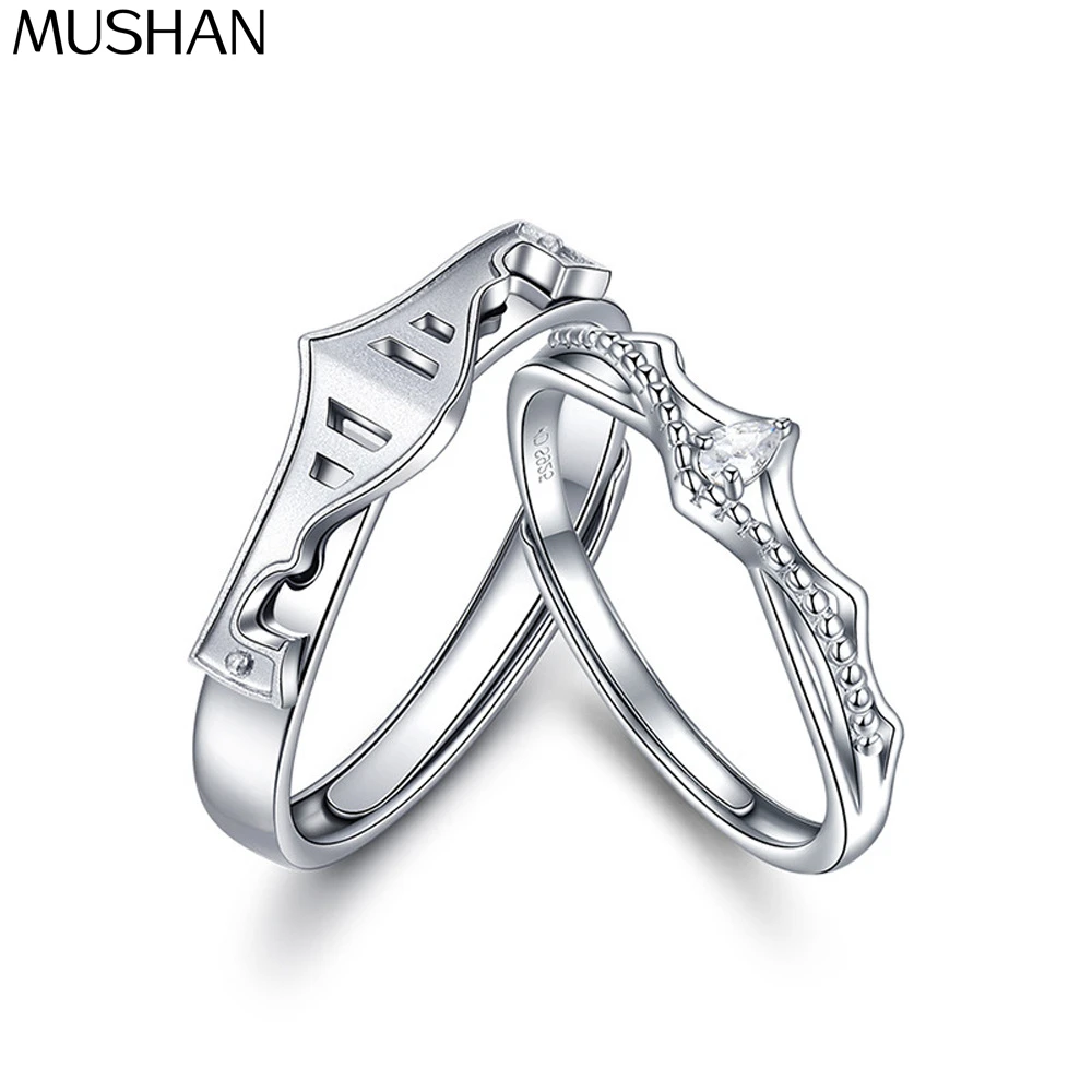

MuShan Jewelry 925 Sterling Silver Ring Wedding Band High Carbon Diamond Glamorous Style Trendy Style Women Rings Fine Jewelry