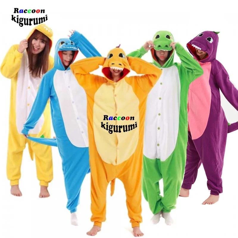 XXL Men Cartoon Pijamas Dragon Onesie Adults Women Girl Sleepwear One-Piece Anime Pajama Winter Flannel Outfit Raccoon Kigurumi