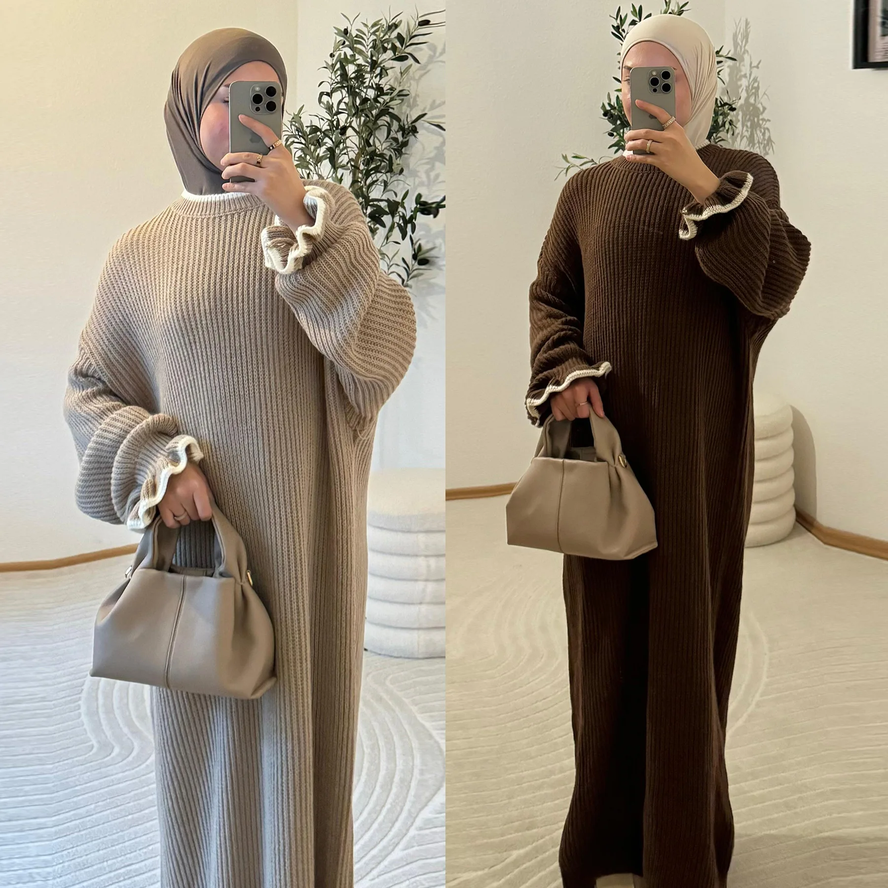 

Ид Женское Вязаное Платье Абая Кружева Дубай Джалабия Рамадан Vestidos Largos Элегантные Вечерние Платья Арабский Длинный Халат Марокко Дубай Кафтан