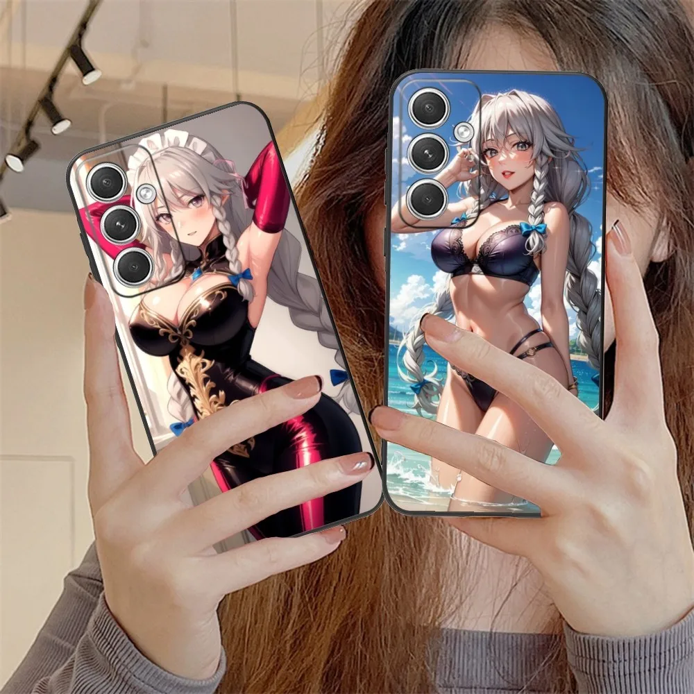 High School DXD Grayfia Cell Phone Case for Samsung Galaxy S24 S23 S22 S21 S10 S9 S8 Plus Ultra Black Soft Phone Cover Funda