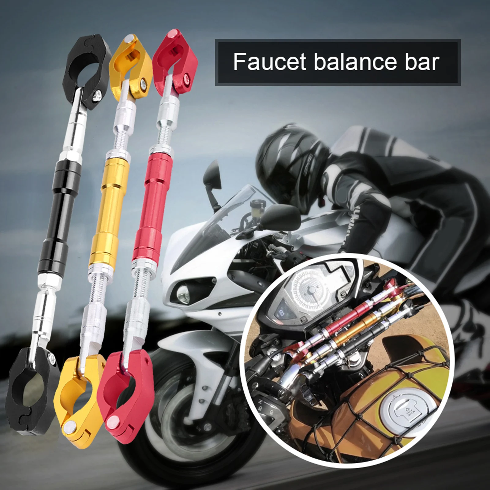 Adjustable Balance  Handlebar  Adjustable Aluminium Alloy Motorcycle Balance  Handlebar Strengthen Lever Bar