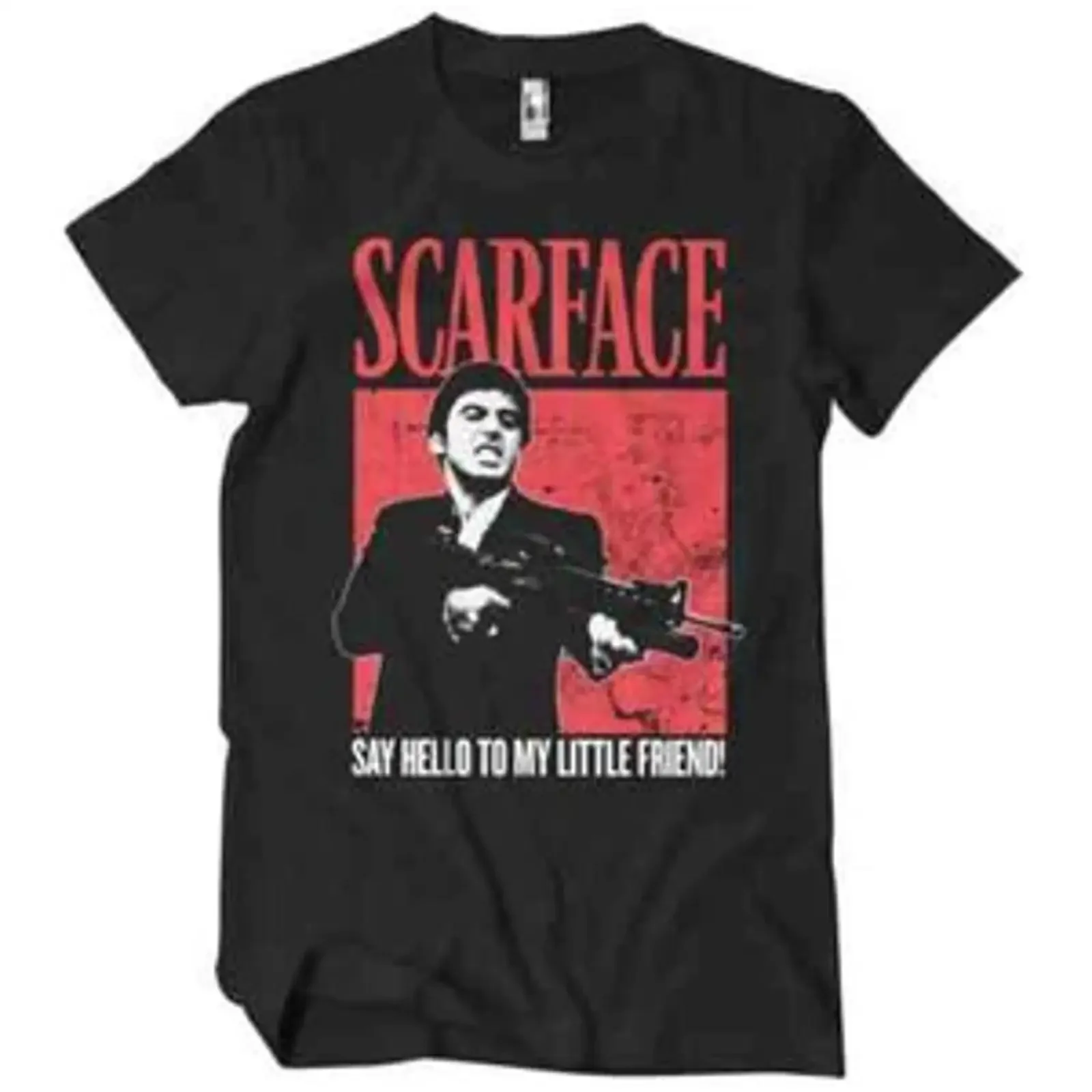 Scarface Say Hello To My Little Friend Al Pacino Tony Montana Men's T Shirt vintage Washed Breathable designer clothes graphic