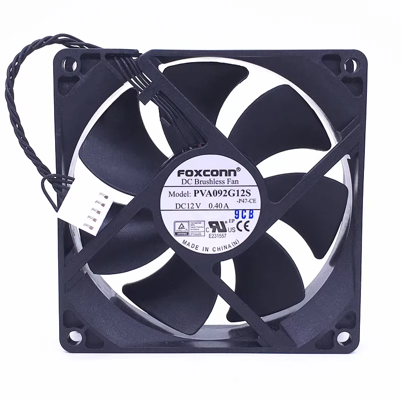 

HTS...1 piece Foxconn PVA092G12S DC12V 0.40A 4-wire cooling fan 9cm 9225