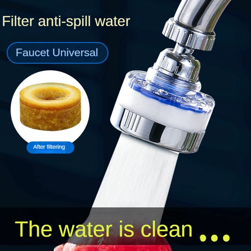 Filtro de agua para fregadero, filtro de grifo giratorio de 360 °, purificador de grifo, filtración para el Hogar, baño y cocina