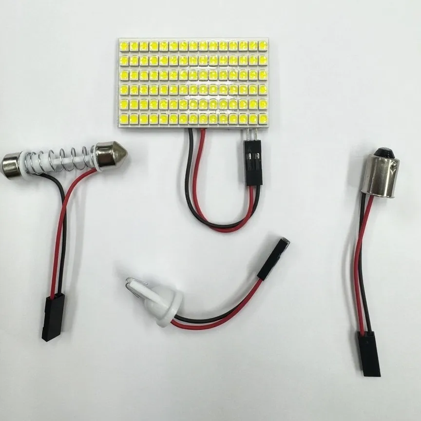 10Pcs T10 BA9S T4W Festoon to Pink Connector Wire Cables Adapter for Car Interior Dome LED Light Stop Lamp