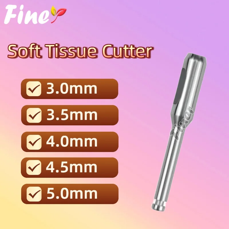 

Finer 1 шт., зубной имплантат, пробойник для салфеток из нержавеющей стали, кольцо для десен, режущий столб для низкоскоростного наконечника, стоматологические хирургические инструменты