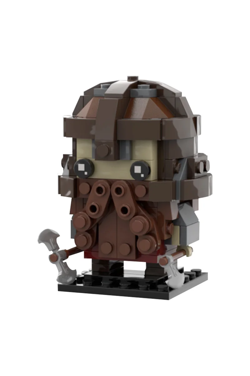 

MOC Gimli Brickheadz Model Movie Rings Gimli Action Fction Brickheadz Buliding Blocks Assembly Toys Kids Birthday Gifts