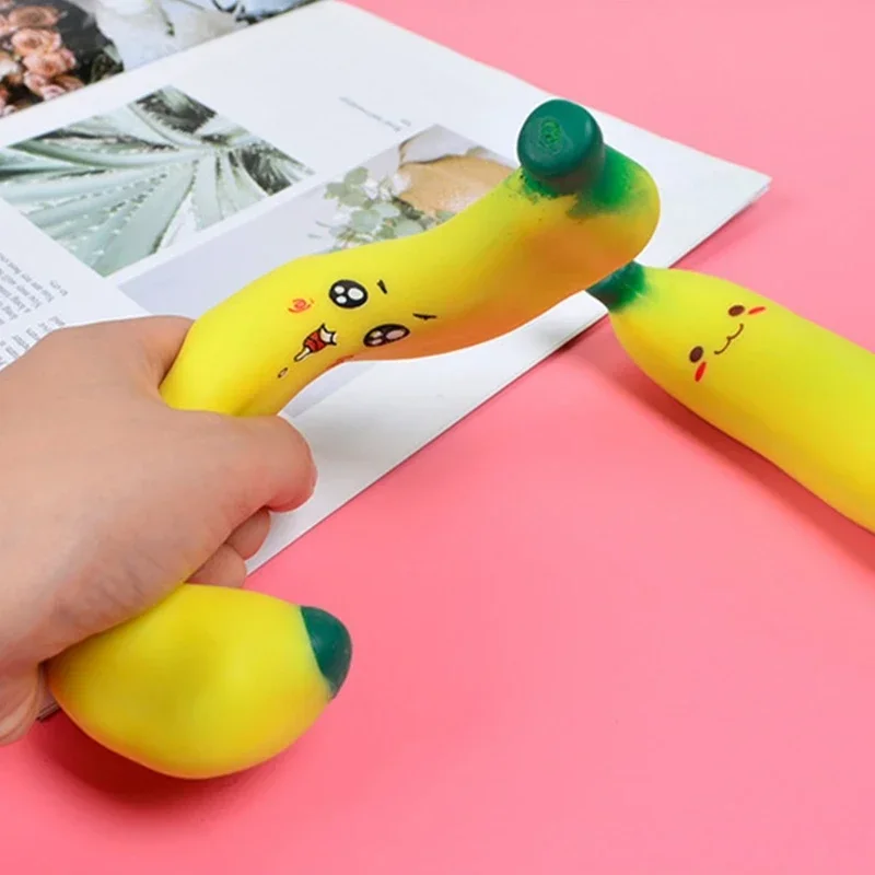 Kids Flour Expression Simulation Banana Fruit Release Stress Relief Banana Squeezing Adult Toy Gift