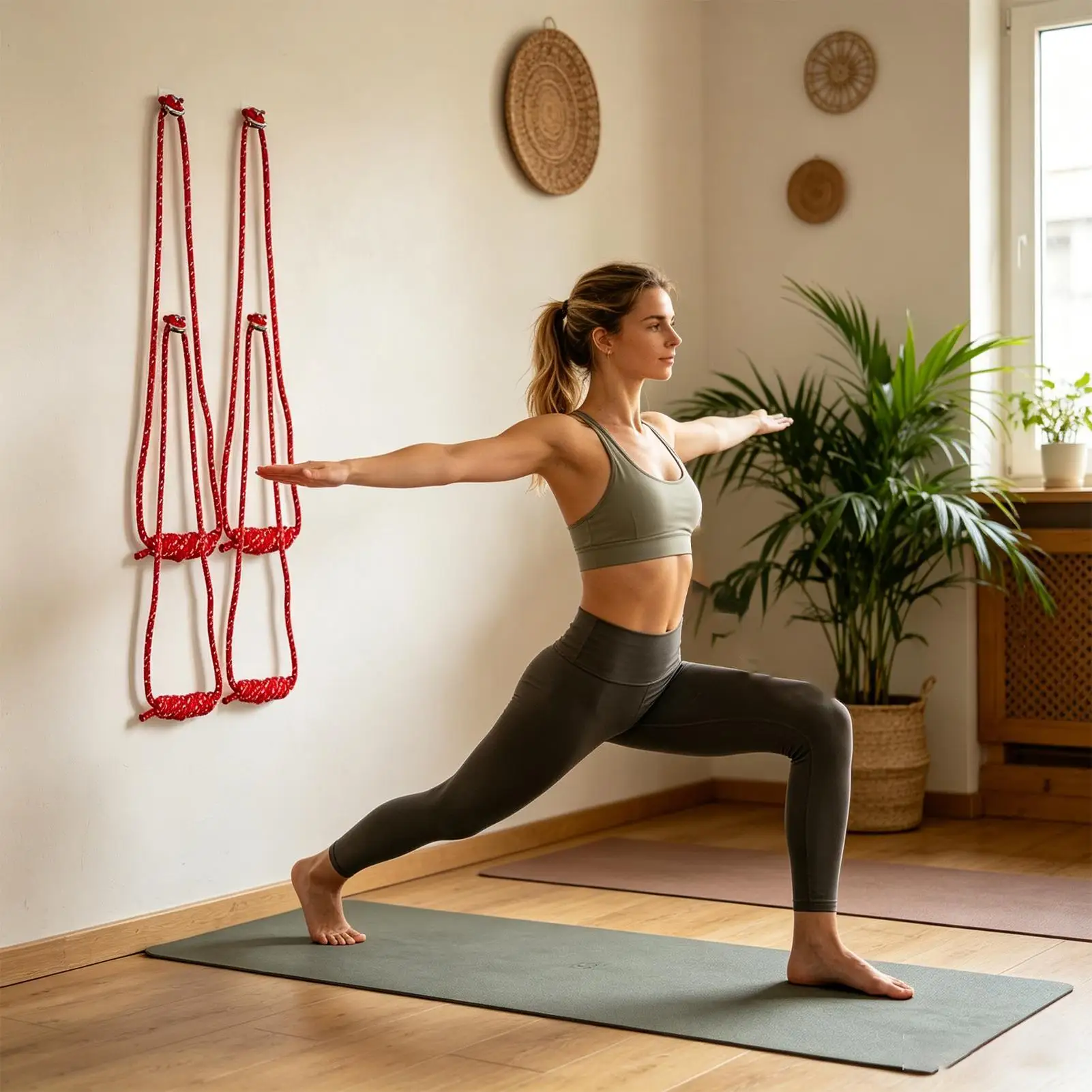 Yoga Wall Hanging Rope Antigravity Sling Wall Mount Kit Easy installation Cotton Multi functional assistance Wall rope set