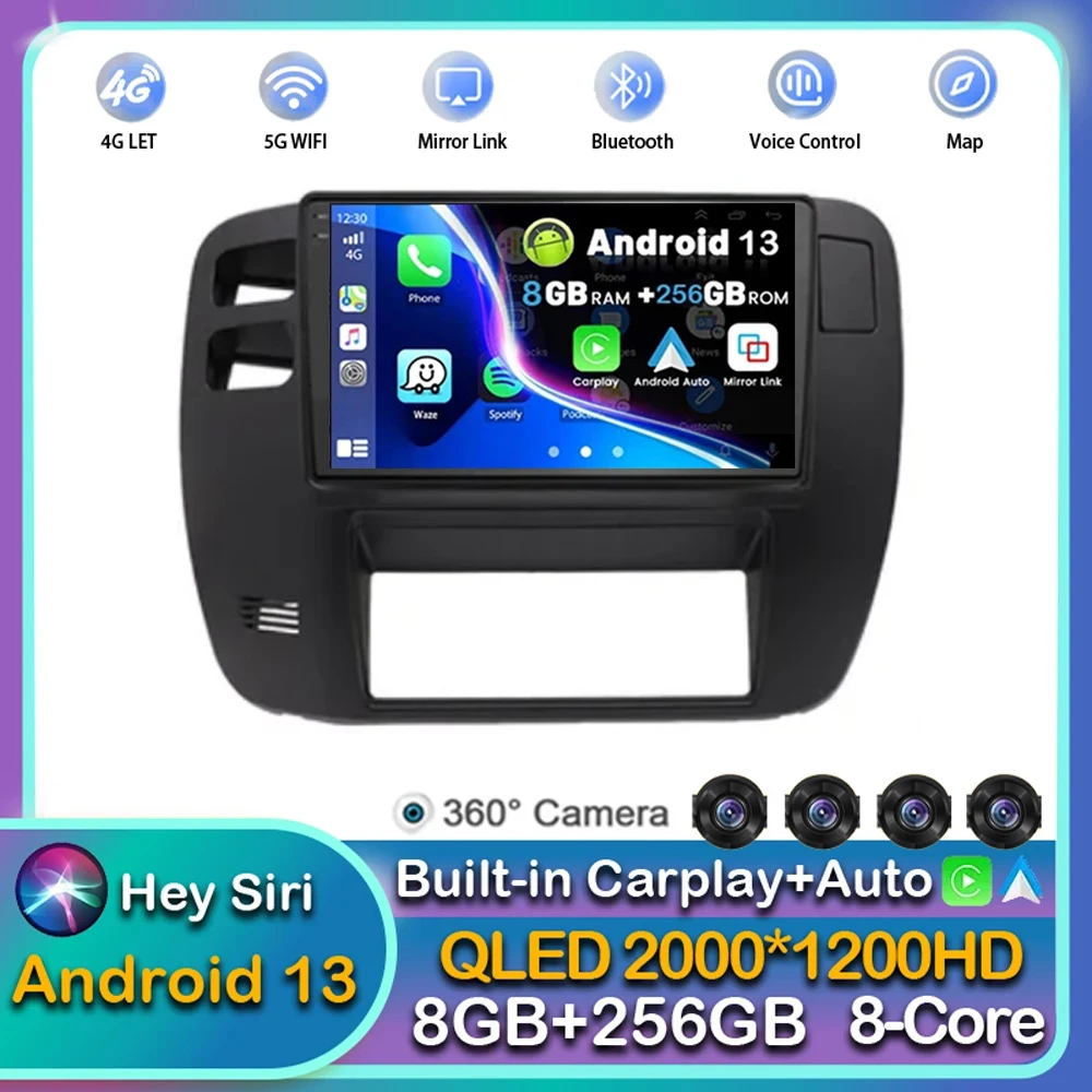 Android 13 Car Radio For For Nissan Patrol 1997-2005 CarPlay Stereo GPS Navigation Multimedia Player Autoradio Audio 4G LTE 2Din