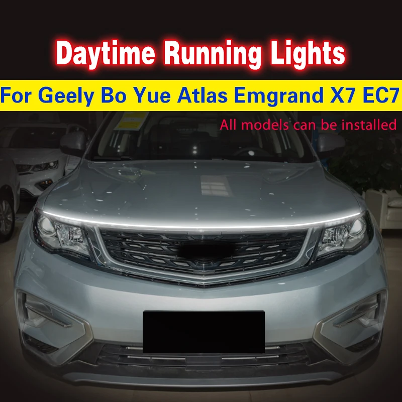 

Car Fog Light Fog Lamp daytime running light DRL 12v For Geely BO YUE Atlas Emgrand X7 EC7 Universal Auto Waterproof Light Strip