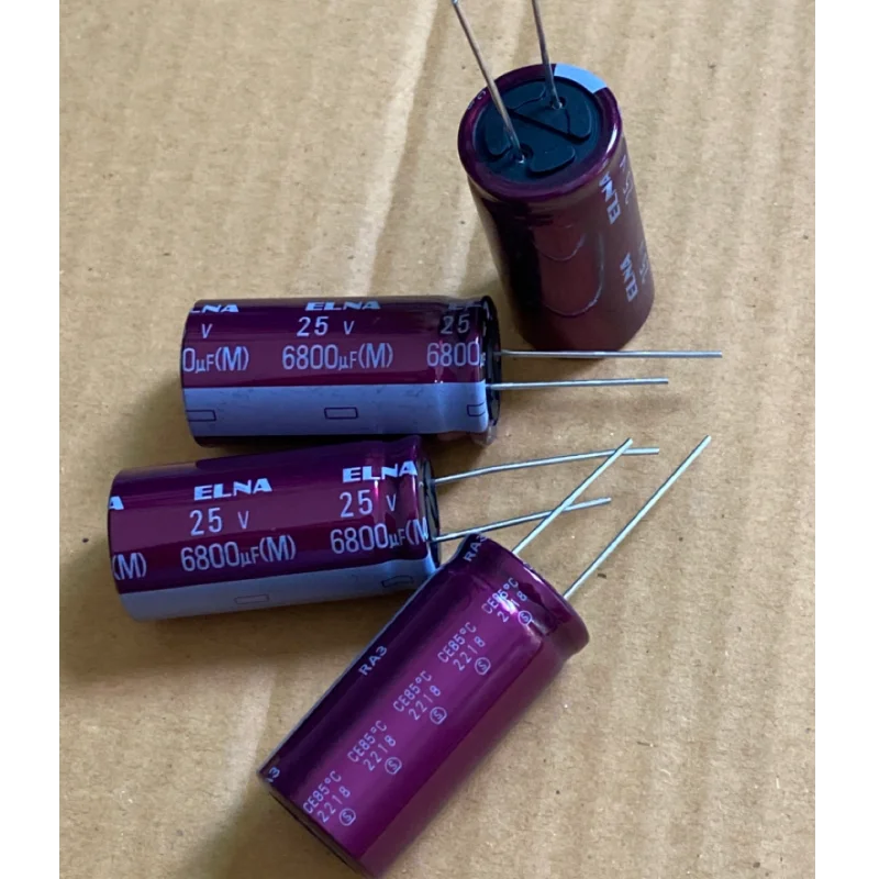 

2PCS 6800UF 25V ELNA Audio Capacitor 25V 6800UF 18X35 RA3 Purple Red Robe