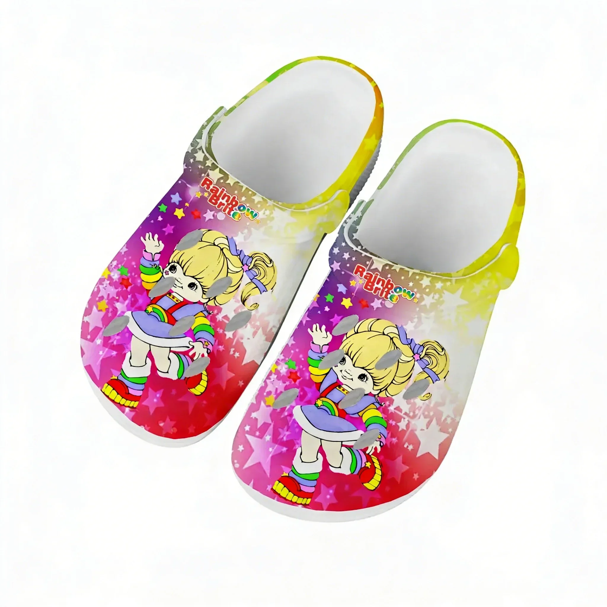Brite Rainbow Water Shoes Mens Womens Comfortable Fashion Home Garden Clogs Customizd Sandals Beach Breathable Hole Slippers