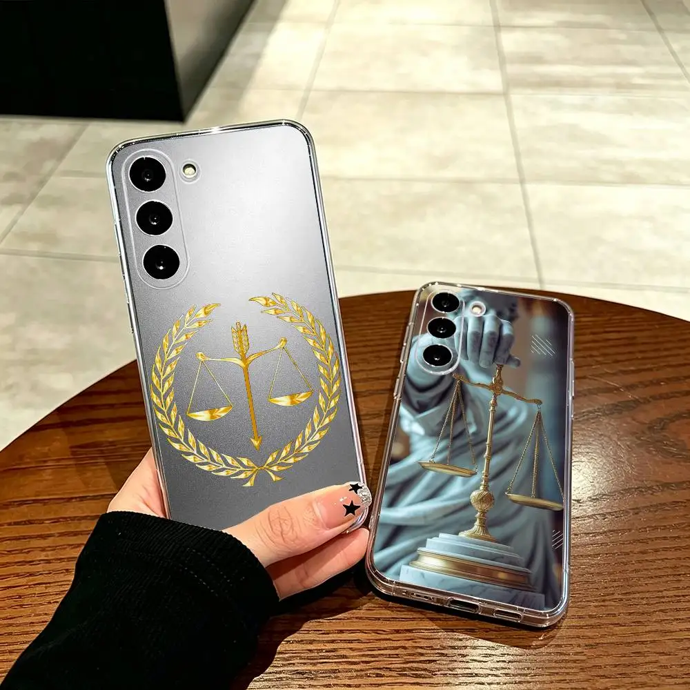 Law Judge Justice Lawyer  Clear Transparent soft Phone Case For Samsung A71, A70, A52, A51, A40, A30, A20