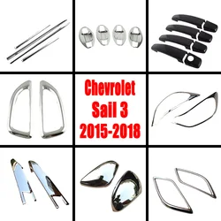 For Chevrolet Sail 3 2015 2016 2017 2018 Rear Fog Light Frame Rear Trunk Mirror Handle Bowl Fuel Cap Door Cover Trim Grill