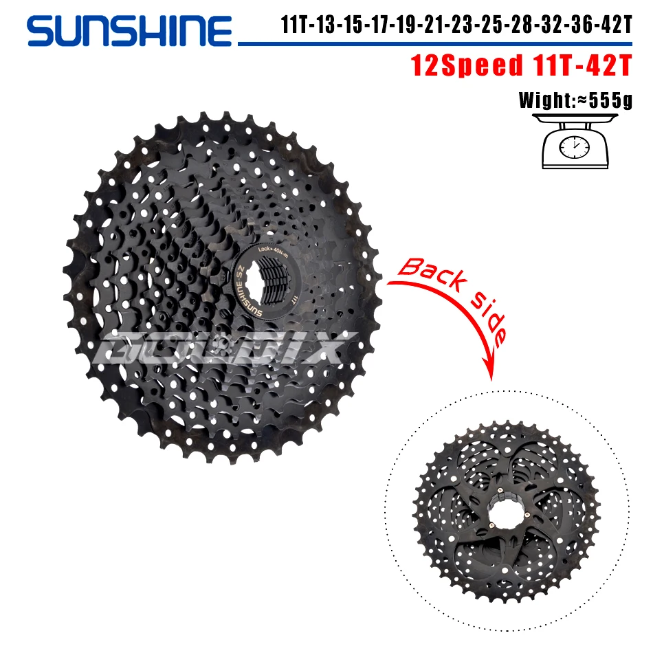 Sonnenschein schwarz fahrrad freilauf mtb fahrrad kassette k7 8/9/10/geschwindigkeit hg struktur spezifikation für shimano sram