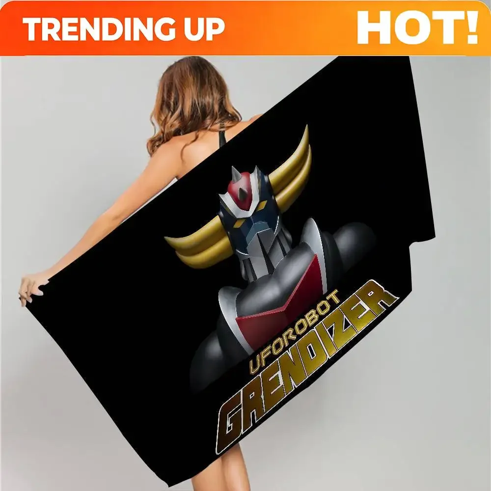 Custom UFO ROBO GRENDIZER GOLDORAK Anime Bath Towel Microfiber Soft Water Absorbing Breathable For Girl Kids Decorative Cartoon