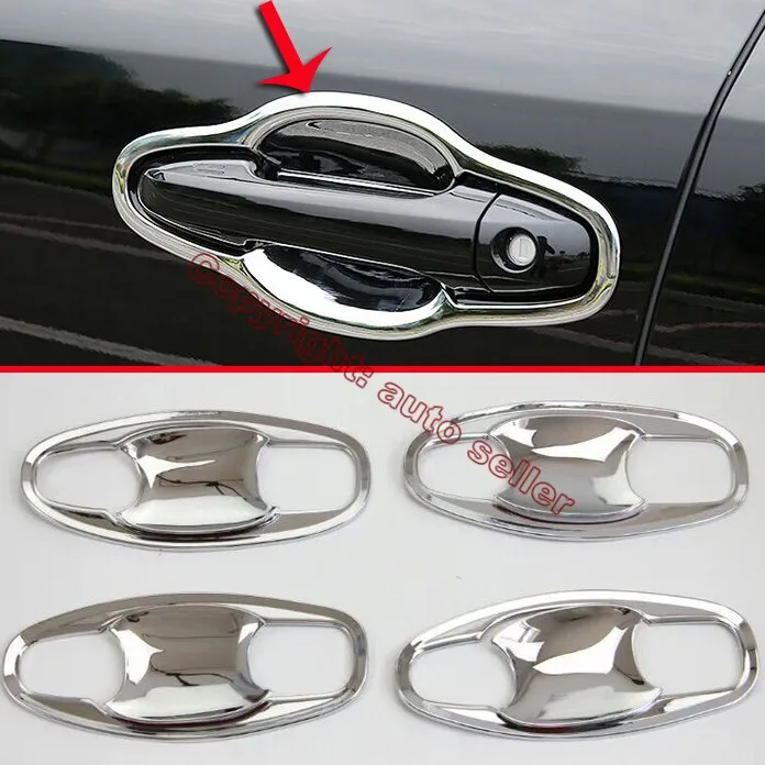 

ABS Chrome Door Bowl Trim For Toyota Land Cruiser 2016 2017 2018 Car Accessories Stickers