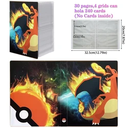 2024 for Pokemones Squirtle Holder Binder Collections Holder Anime 240PCS Card Book Protector Notebook Album