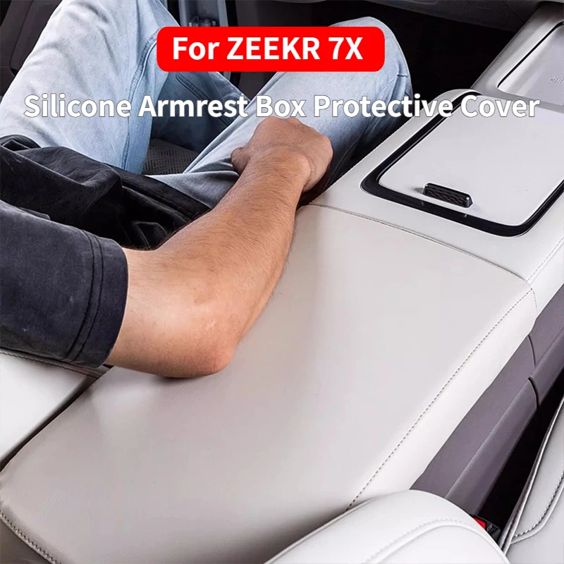 

For ZEEKR 7X Car Central Armrest Box Cover Pad Silicone Armrest Protector Cover Interior Modification Decoration Car Accessories