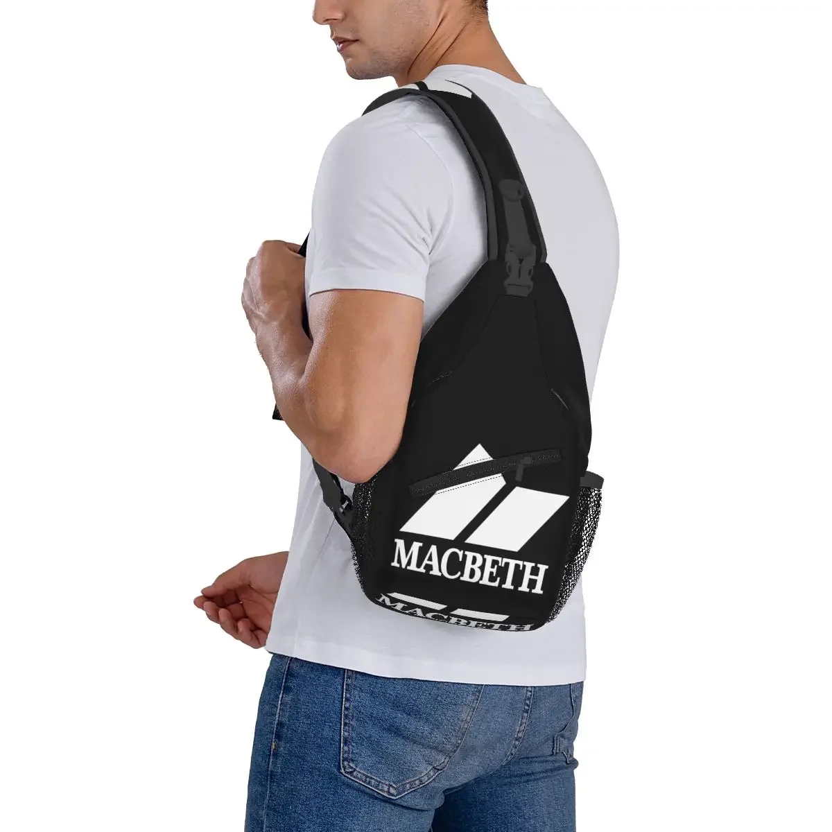 Macbeth - M Small Sling Bags Chest Crossbody Shoulder Backpack Outdoor Hiking Daypacks Whisky Men Women Satchel