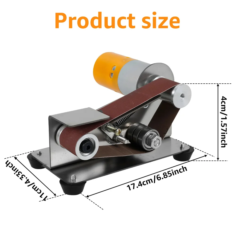 Mini Belt Sander Multifunctional Electric Belt Grinder 7 Adjustable Speed Low Noise 15° Cutter Sharpener Sander Tool EU Plug