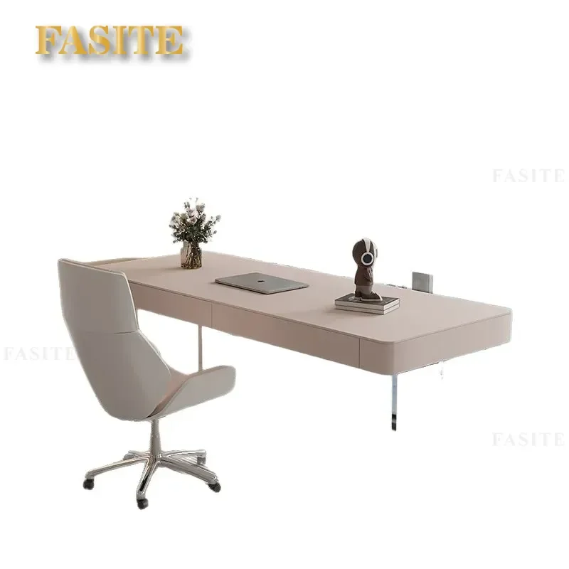 For Modern Home Bedroom Study Cream Wind Light Luxury Rock Slab Desk Advanced Medical Beauty Consultation Table Workbench