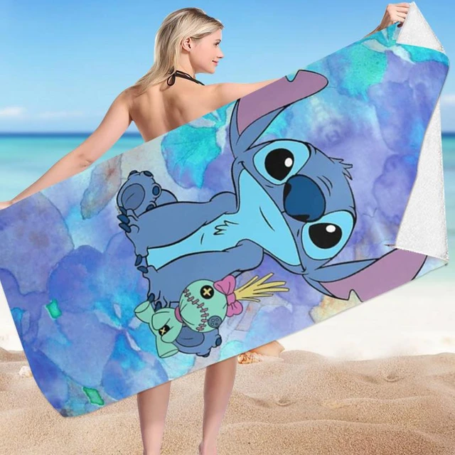 Kawaii Disney Stitch Beach Towel Cartoon Style Microfiber Large Beach Towel Bath Towel Multifunctional Square Towel Beach Towel AliExpress